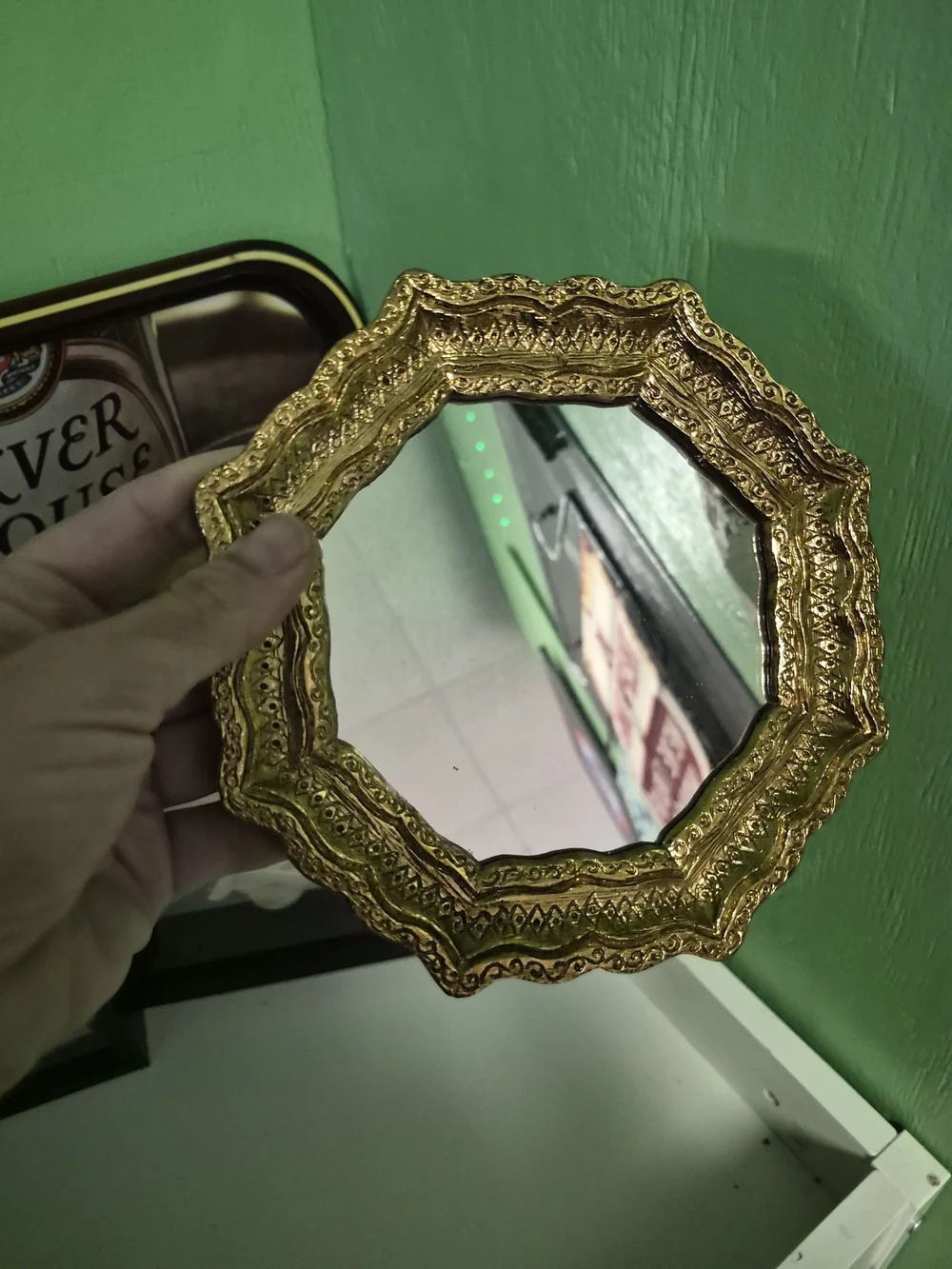 Ornate Gold Decorative Wall Mirror - Elegant Accent